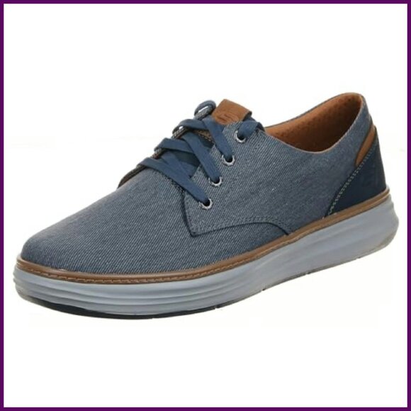 Men's Canvas Oxford Shoes with Memory Foam, Size Available
